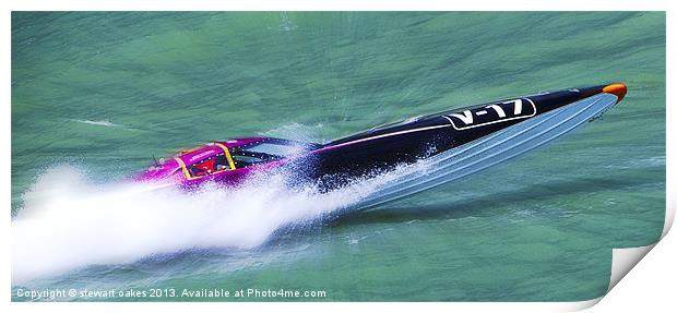 Powerboat Racing collection 4 Print by stewart oakes