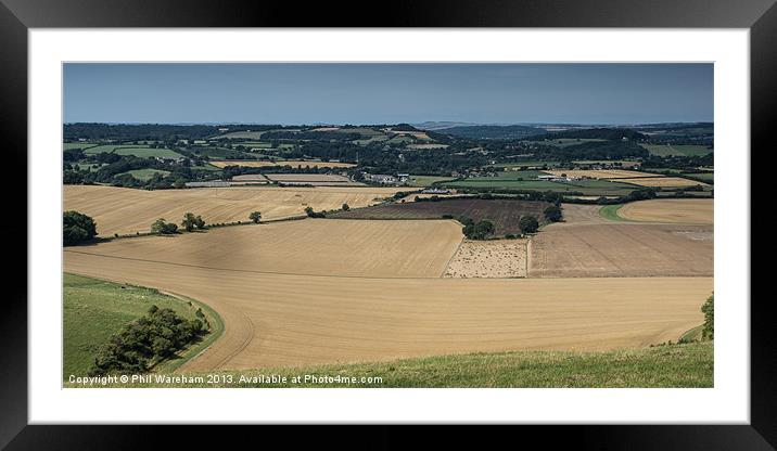 Donhead Hollow Framed Mounted Print by Phil Wareham