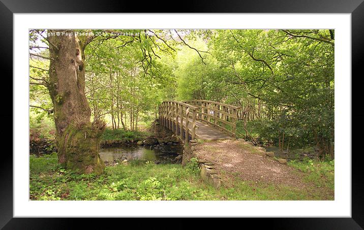 Wooden Bridge At Nant Gwynant Framed Mounted Print by Paul Madden