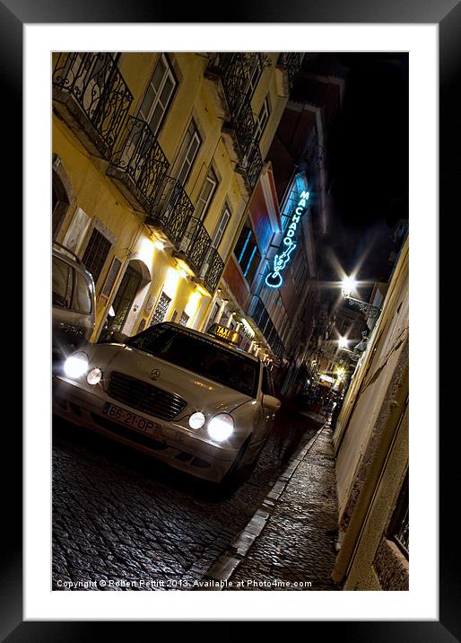 Streets of Lisbon Framed Mounted Print by Robert Pettitt