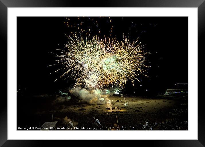 Firework display Framed Mounted Print by Thanet Photos
