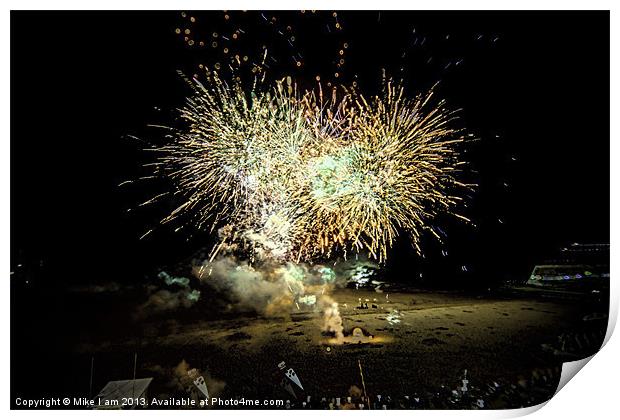 Firework display Print by Thanet Photos