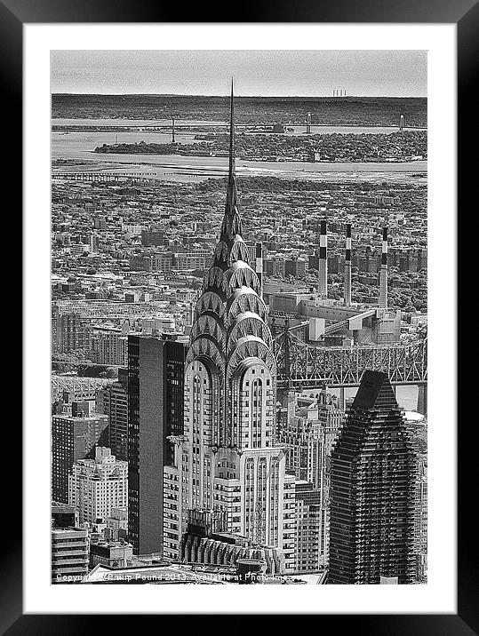 Chrysler Building New York Framed Mounted Print by Philip Pound