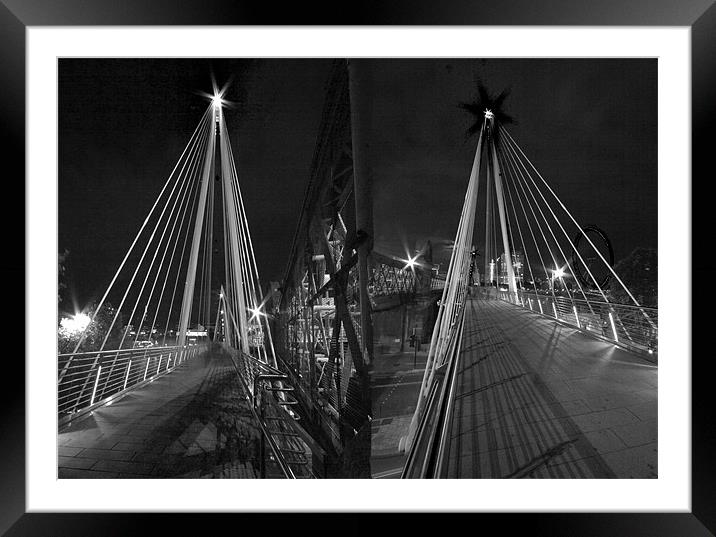 Golden Jubilee bridges Framed Mounted Print by David French