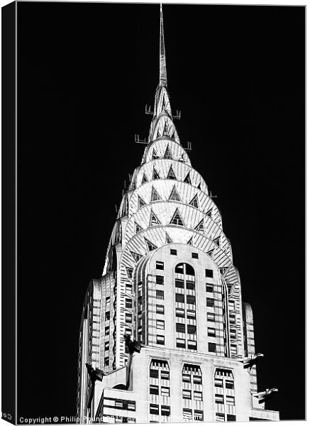 New York Chrysler Building Canvas Print by Philip Pound