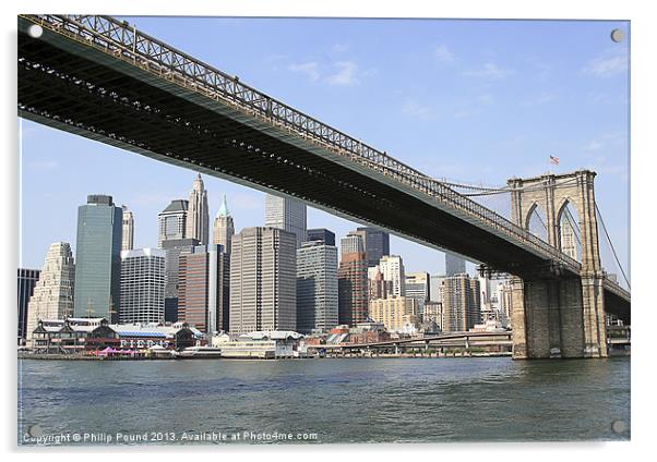 Brooklyn Bridge New York USA Acrylic by Philip Pound