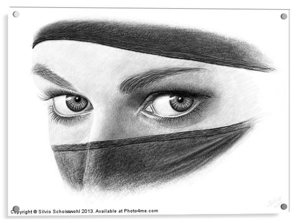 mystic eyes Acrylic by Silvio Schoisswohl