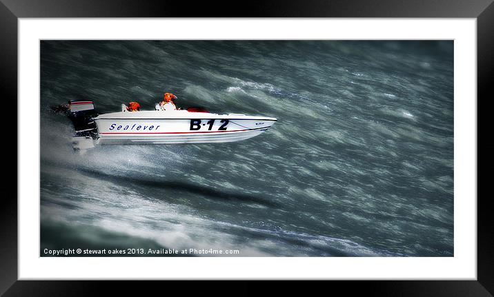Powerboat Racing collection 5 Framed Mounted Print by stewart oakes