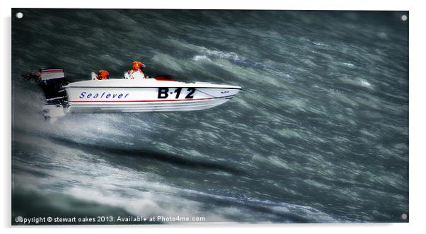 Powerboat Racing collection 5 Acrylic by stewart oakes