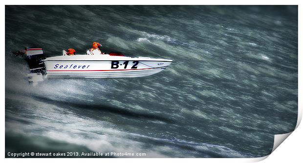 Powerboat Racing collection 5 Print by stewart oakes