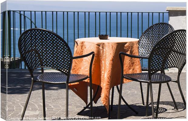Table for Three Canvas Print by George Davidson