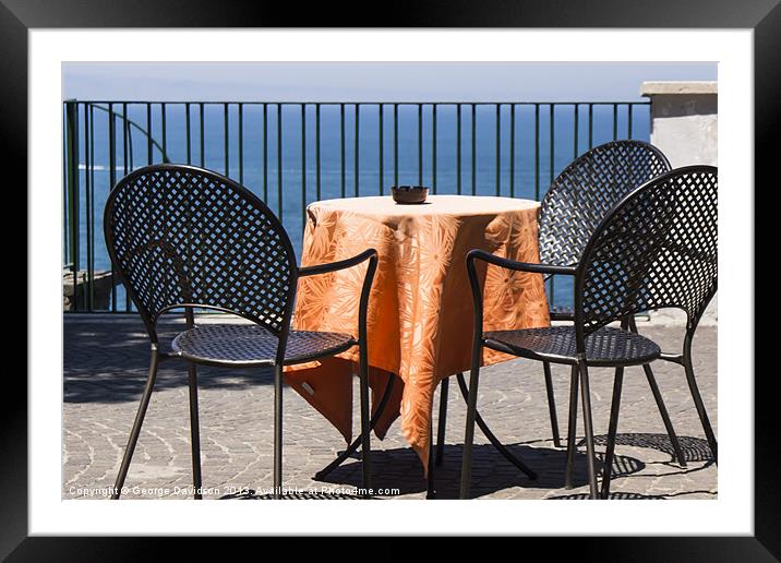 Table for Three Framed Mounted Print by George Davidson