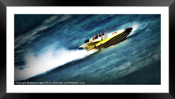 Powerboat Racing collection 6 Framed Mounted Print by stewart oakes