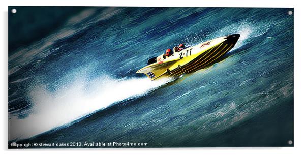 Powerboat Racing collection 6 Acrylic by stewart oakes