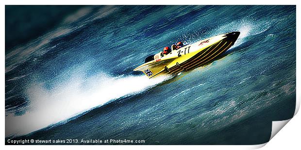 Powerboat Racing collection 6 Print by stewart oakes