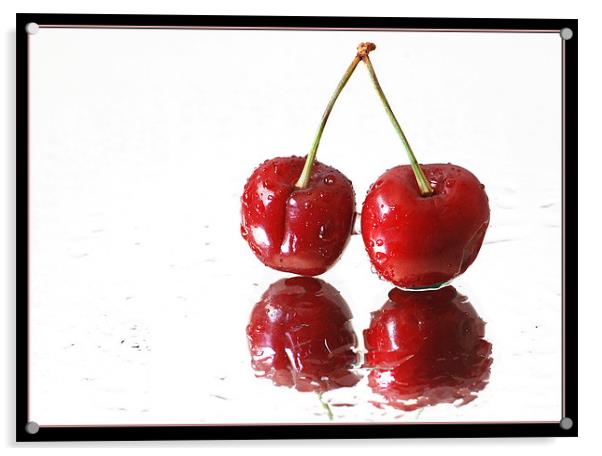 Cherries Acrylic by Art Magdaluyo