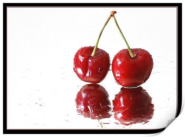 Cherries Print by Art Magdaluyo