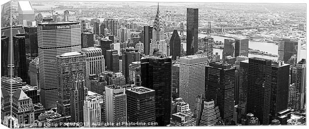 Manhattan New York Panorama Canvas Print by Philip Pound