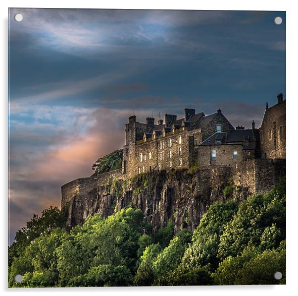 Storm Clouds over Stirling Castle Acrylic by Tylie Duff Photo Art
