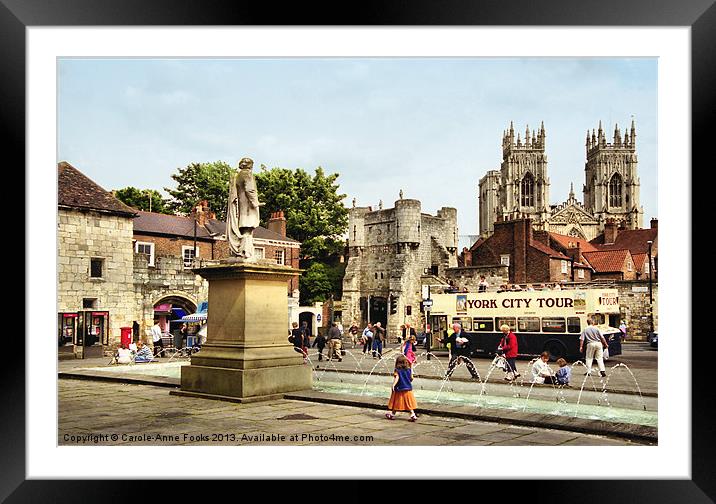 York City, Gate and Minster Framed Mounted Print by Carole-Anne Fooks