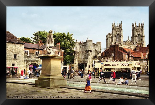 York City, Gate and Minster Framed Print by Carole-Anne Fooks