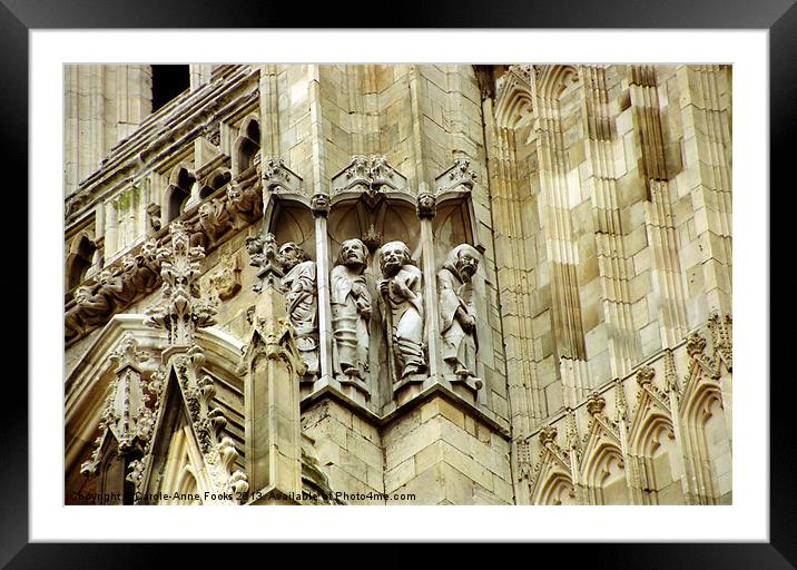 York Minster Sculptures Framed Mounted Print by Carole-Anne Fooks