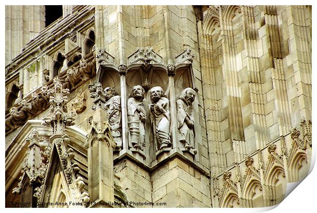York Minster Sculptures Print by Carole-Anne Fooks