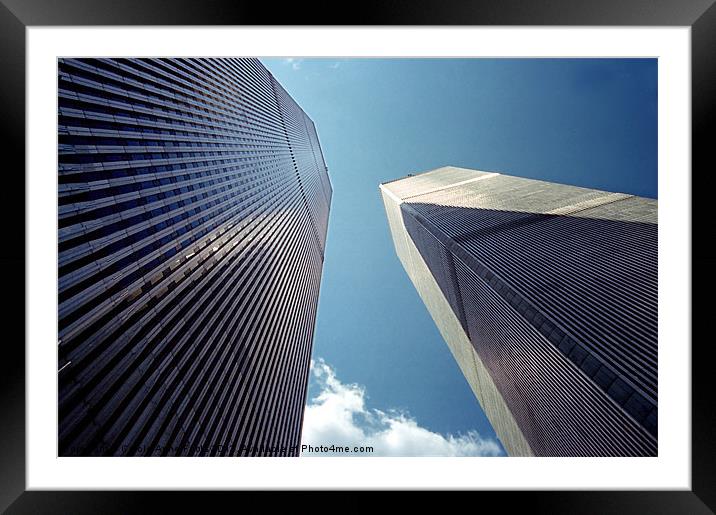 The Twin Towers - Homage To 9/11 Framed Mounted Print by Carole-Anne Fooks