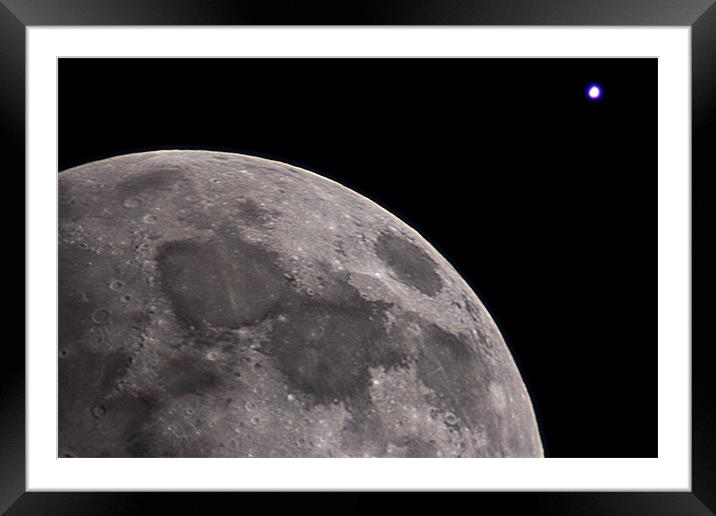 Moon & Star Framed Mounted Print by mike fendt