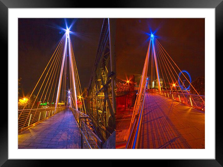 Golden Jubilee bridges Framed Mounted Print by David French