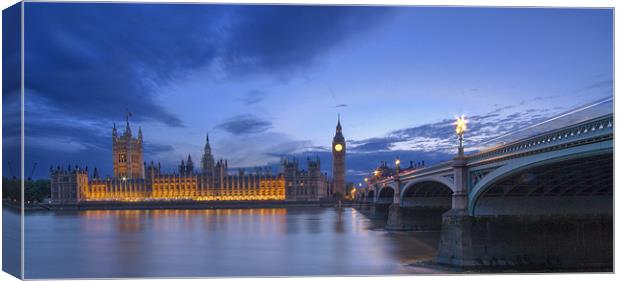 Westminster  Bridge HDR Canvas Print by David French