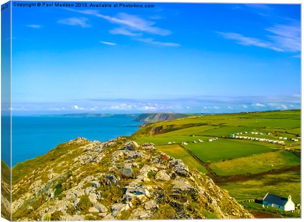 Mwnt, Ceredigion Canvas Print by Paul Madden
