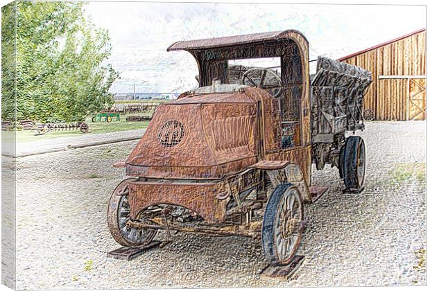 Retired Grain Truck Canvas Print by Dennis Hirning