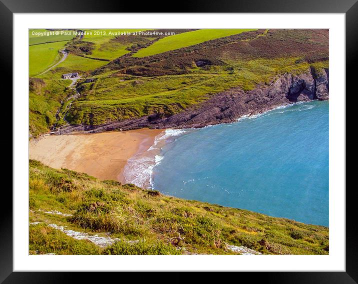 Mwnt Bay, Ceredigion, Wales Framed Mounted Print by Paul Madden