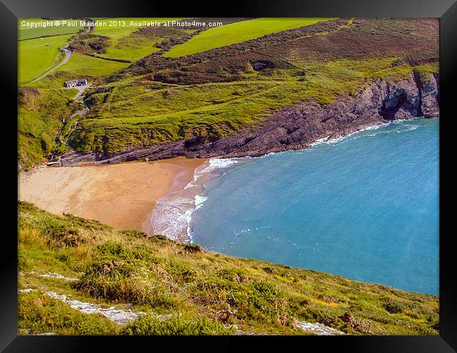 Mwnt Bay, Ceredigion, Wales Framed Print by Paul Madden