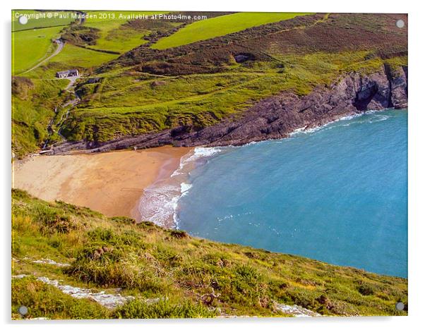 Mwnt Bay, Ceredigion, Wales Acrylic by Paul Madden