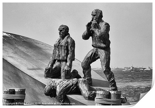 American Merchant Mariners Memorial Print by Philip Pound