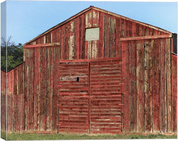 Red Barn Canvas Print by Mary Lane