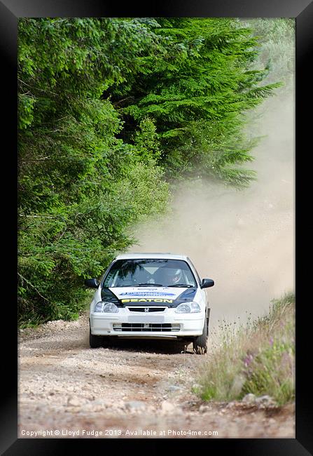 honda civic rally car Framed Print by Lloyd Fudge