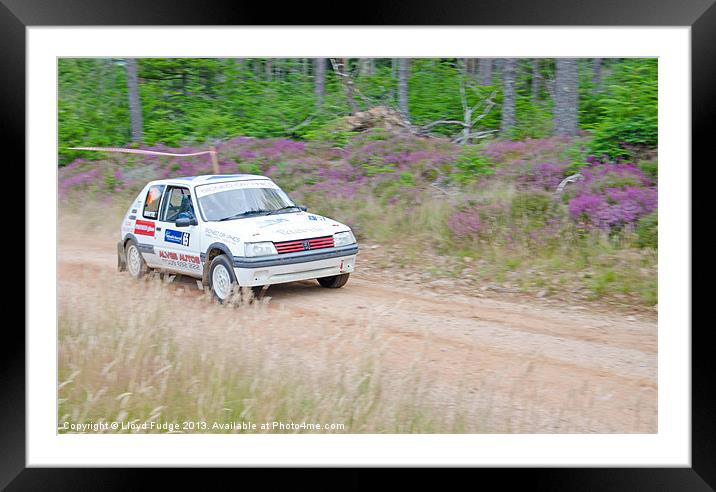 peugeot 205 rally car Framed Mounted Print by Lloyd Fudge