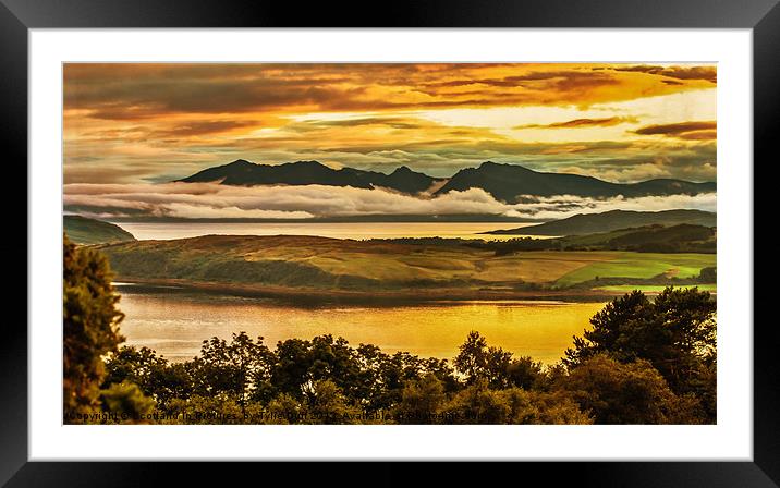 Sunset over Arran and The Cumbraes Framed Mounted Print by Tylie Duff Photo Art