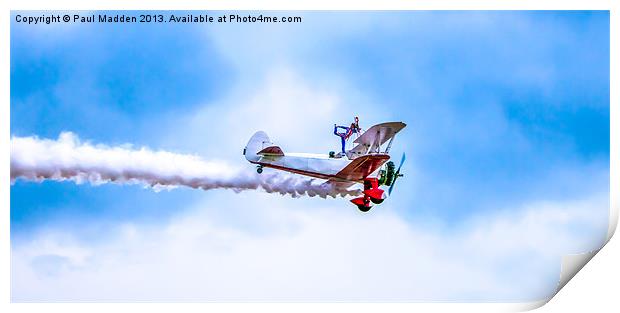 Southport Airshow Wingwalker Print by Paul Madden