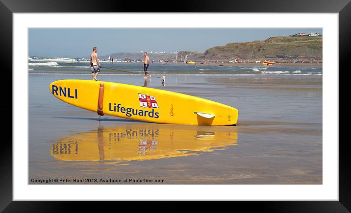 Bude Cornwall Lifeguards Framed Mounted Print by Peter F Hunt