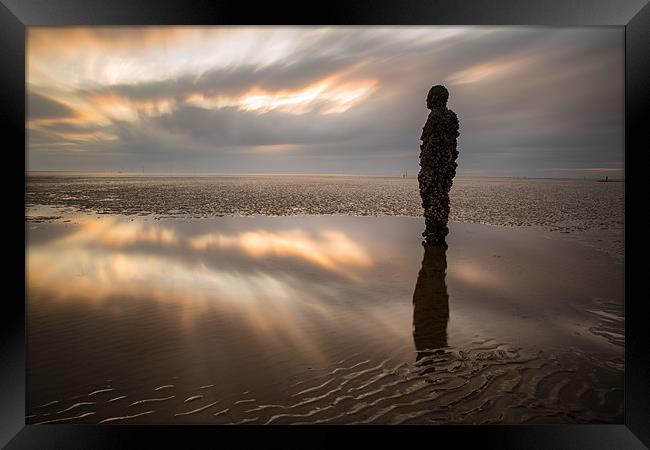 Gormley Reflected Framed Print by Jed Pearson