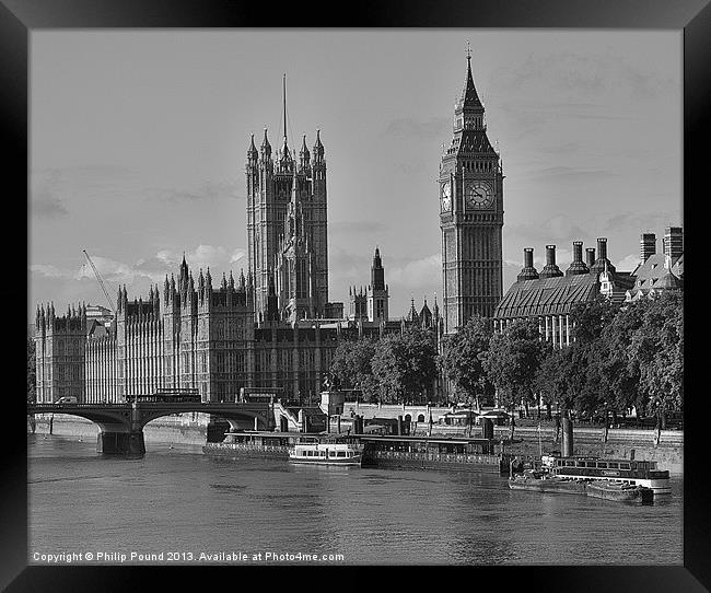 Big Ben London Westminster Framed Print by Philip Pound