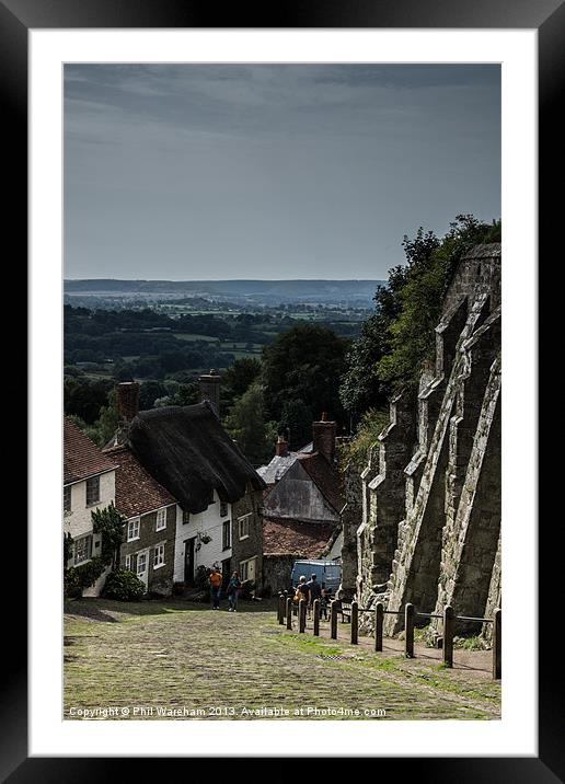 Gold Hill Shaftesbury Framed Mounted Print by Phil Wareham