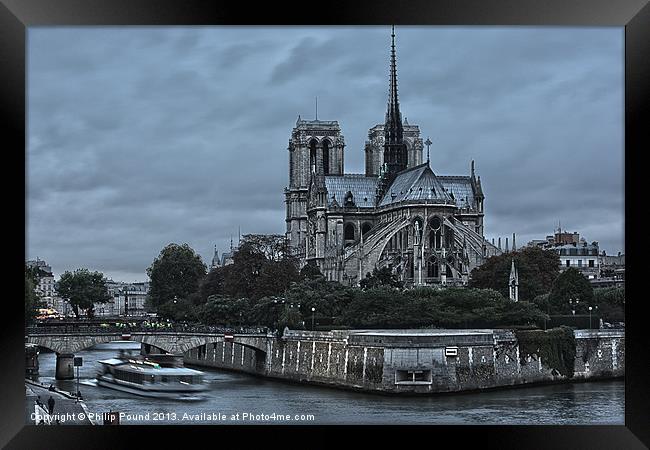Paris Notre Dame Cathedral Framed Print by Philip Pound