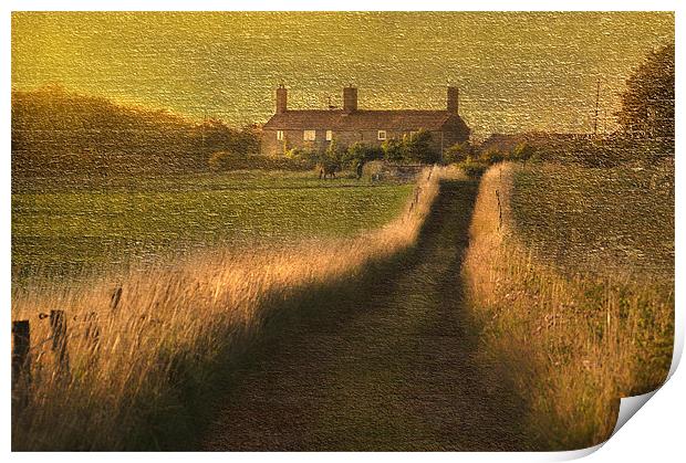 At the end of the lane Print by Robert Fielding