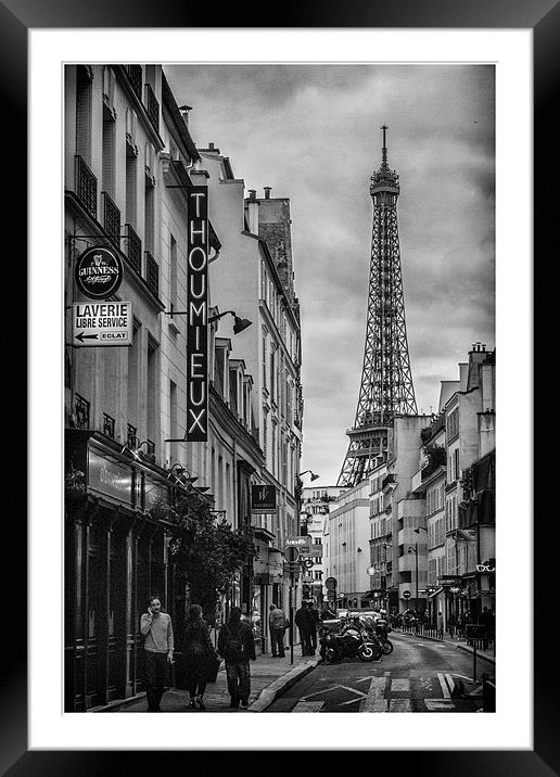 Eiffel Tower View Framed Mounted Print by stuart bennett