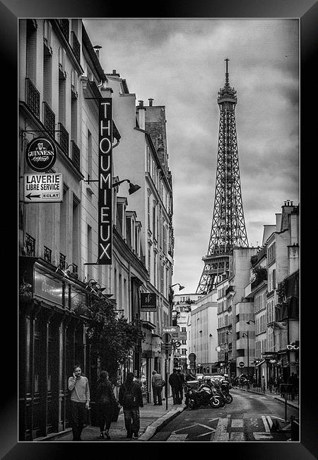 Eiffel Tower View Framed Print by stuart bennett